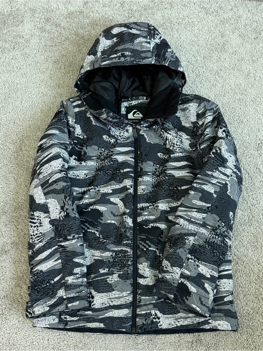 Quiksilver DryFlight 10K Camo Snowboard Ski Jacket Youth 12 Medium